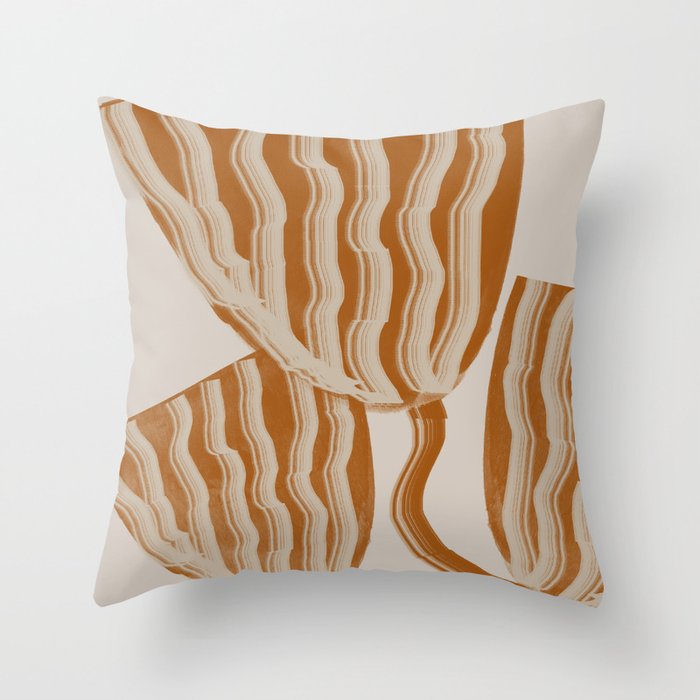 Modern Flowers Throw Pillow Gallery Image 1