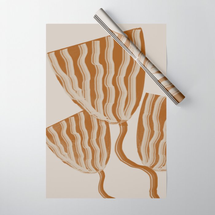 Modern Flowers Wrapping Paper Gallery Image 1