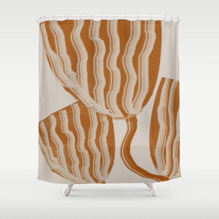 Modern Flowers Shower Curtain Gallery Image 1