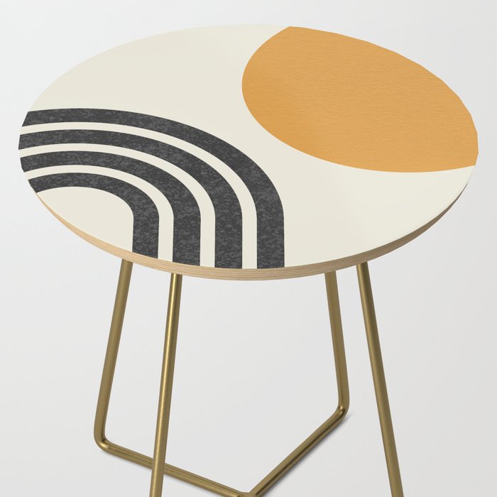 Mid century modern Sun and Rainbow Side Table Gallery Image 2