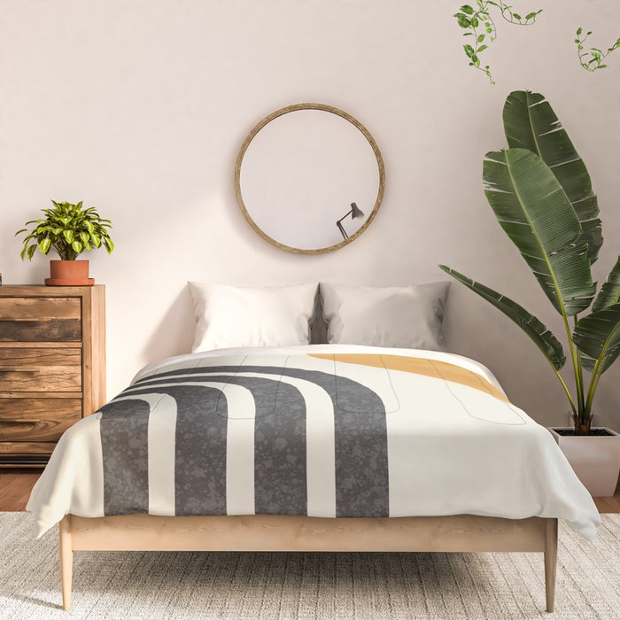 Mid century modern Sun and Rainbow Comforter Gallery Image 3