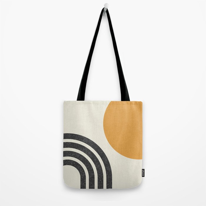 Mid century modern Sun and Rainbow Tote Bag Gallery Image 2