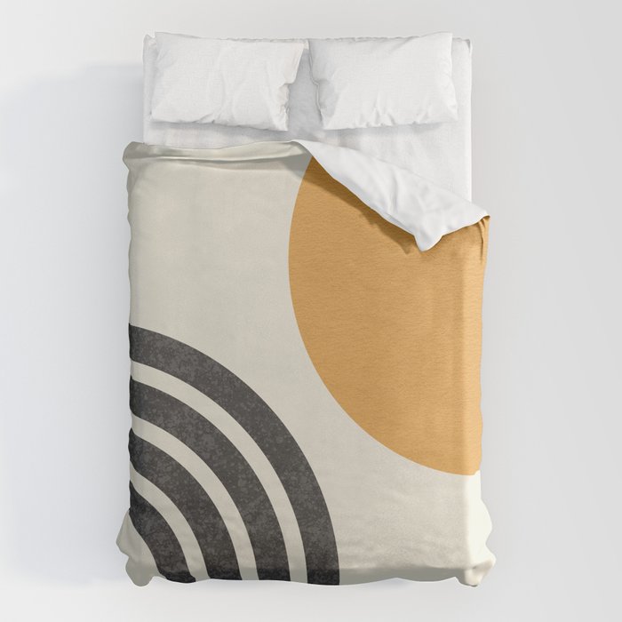 Mid century modern Sun and Rainbow Duvet Cover Gallery Image 6