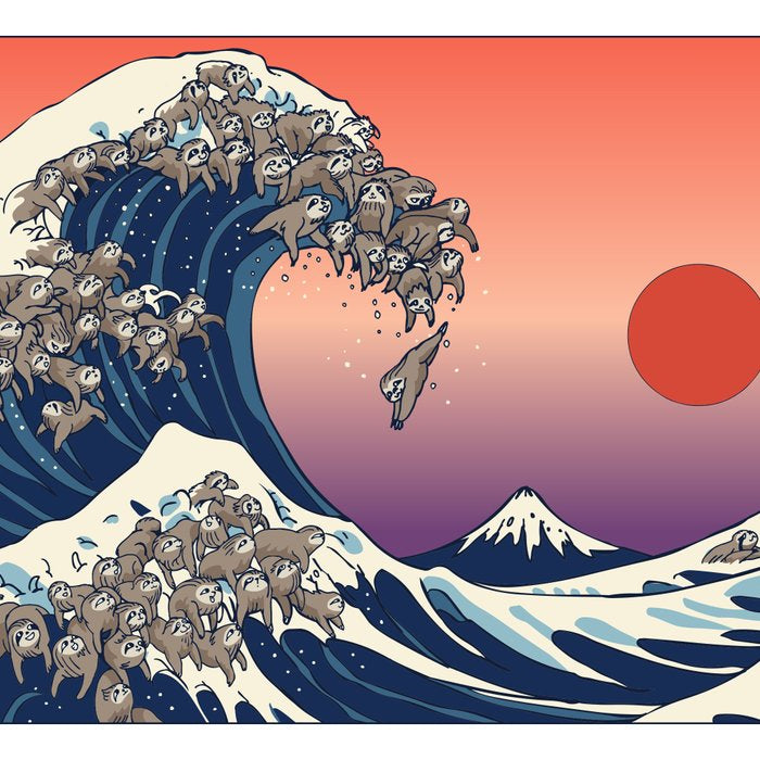 The Great Wave of Sloth Coffee Mug Gallery Image 2