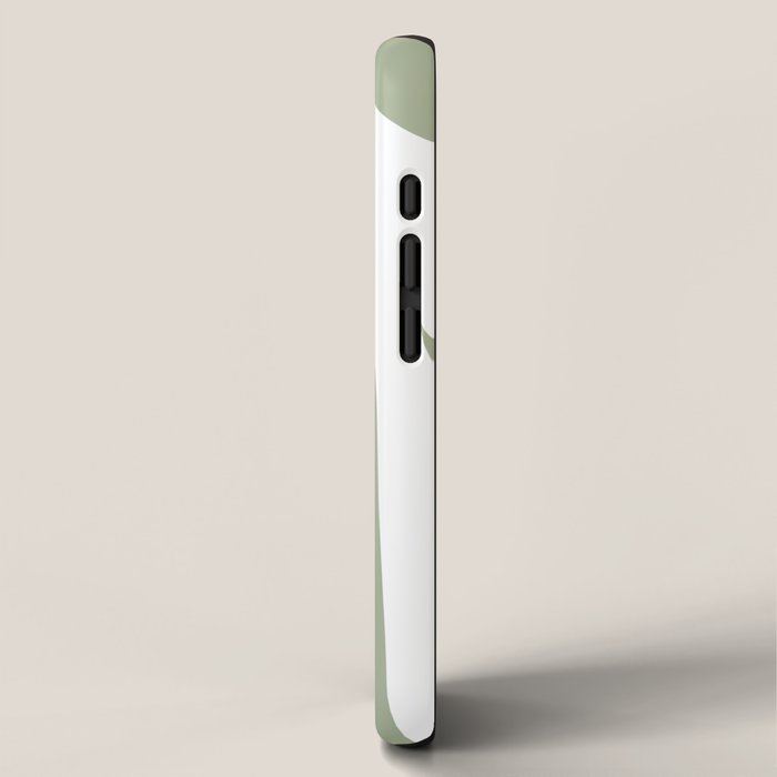 Maldives Abstract Botanical Pattern in Sage Green and White iPhone Case Gallery Image 2