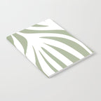 Maldives Abstract Botanical Pattern in Sage Green and White Notebook Gallery Image 2