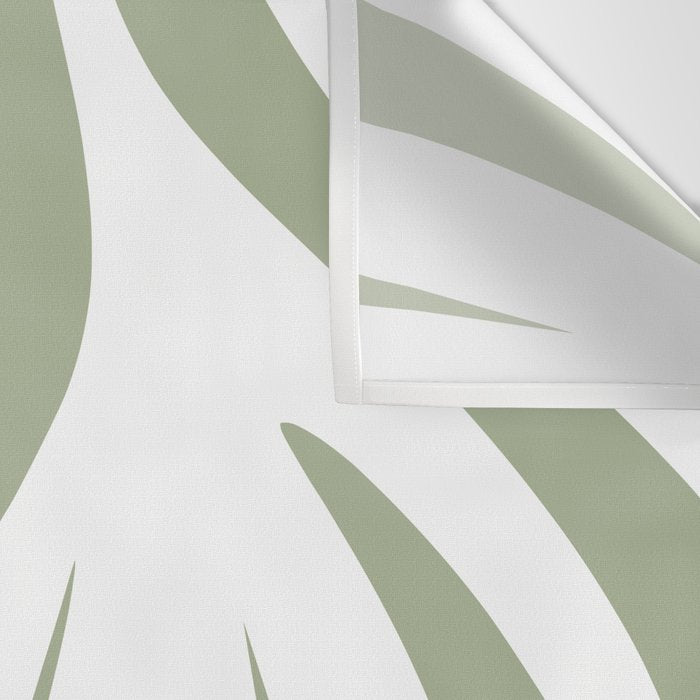 Maldives Abstract Botanical Pattern in Sage Green and White Wall Tapestry Gallery Image 3