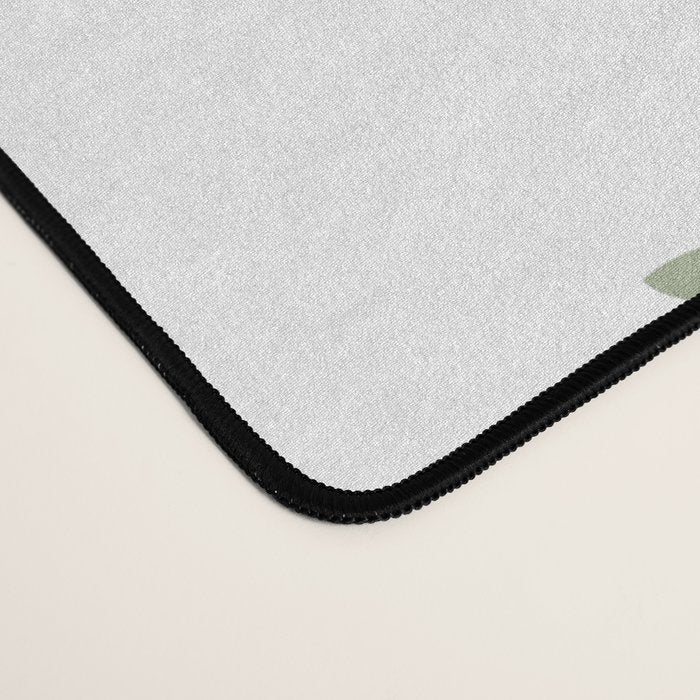 Maldives Abstract Botanical Pattern in Sage Green and White Desk Mat Gallery Image 4