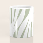 Maldives Abstract Botanical Pattern in Sage Green and White Coffee Mug Gallery Image 4