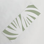 Maldives Abstract Botanical Pattern in Sage Green and White Yoga Mat Gallery Image 1