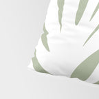 Maldives Abstract Botanical Pattern in Sage Green and White Pillow Sham Gallery Image 4
