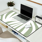 Maldives Abstract Botanical Pattern in Sage Green and White Desk Mat Gallery Image 2