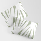 Maldives Abstract Botanical Pattern in Sage Green and White Pillow Sham Gallery Image 3