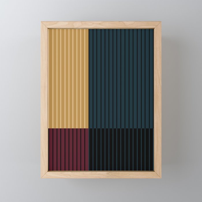 Color Block Line Abstract X Mini Art Print Gallery Image 1