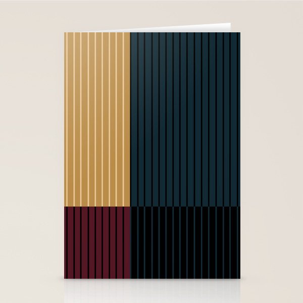 Color Block Line Abstract X Stationery Card Gallery Image 2