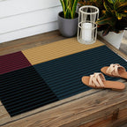 Color Block Line Abstract X Outdoor Rug Gallery Image 2