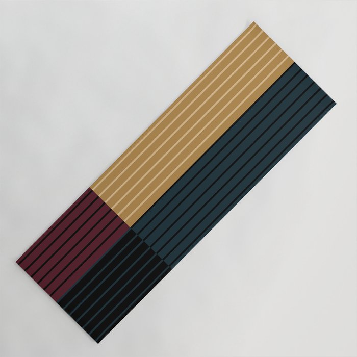 Color Block Line Abstract X Yoga Mat Gallery Image 1
