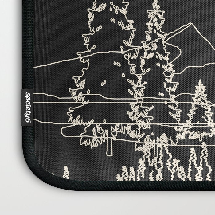 Night Forest Linescape Laptop Sleeve Gallery Image 3