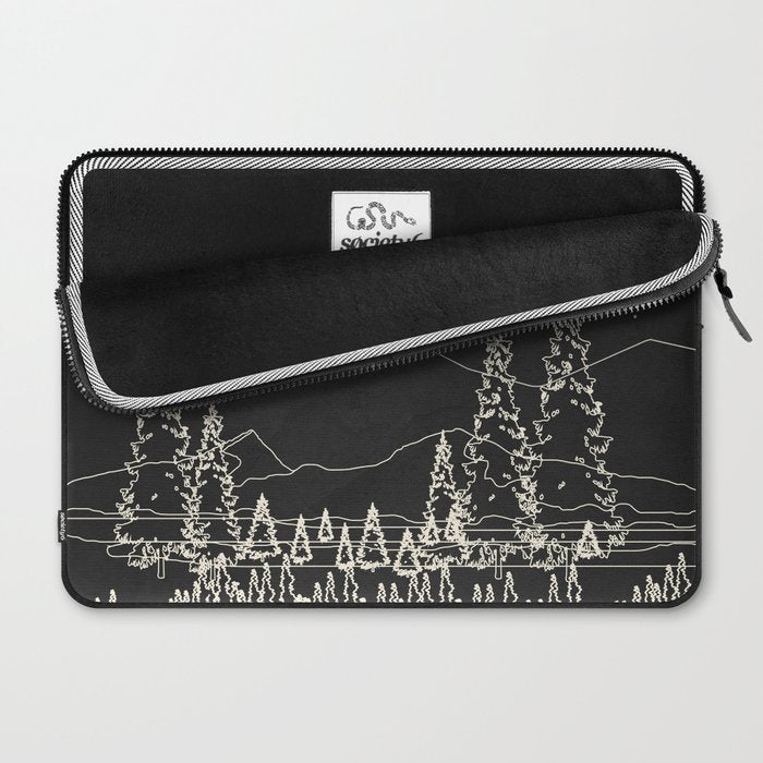Night Forest Linescape Laptop Sleeve Gallery Image 2