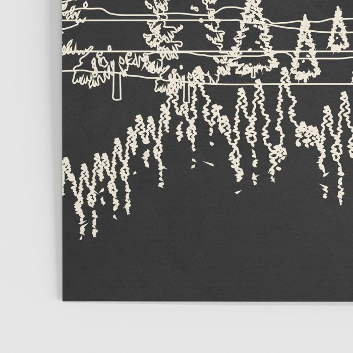 Night Forest Linescape Poster Gallery Image 3