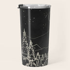 Night Forest Linescape Travel Mug Gallery Image 3