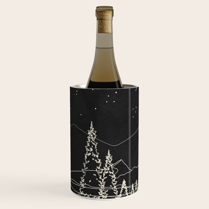 Night Forest Linescape Wine Chiller Gallery Image 2