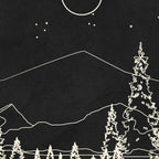 Night Forest Linescape Coffee Mug Gallery Image 2