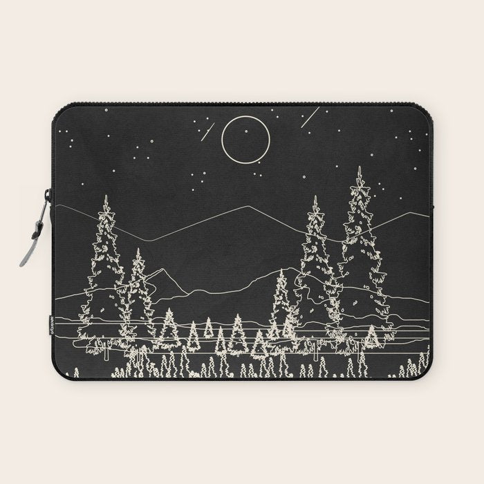Night Forest Linescape Laptop Sleeve Gallery Image 1