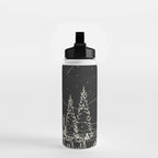 Night Forest Linescape Water Bottle Gallery Image 2