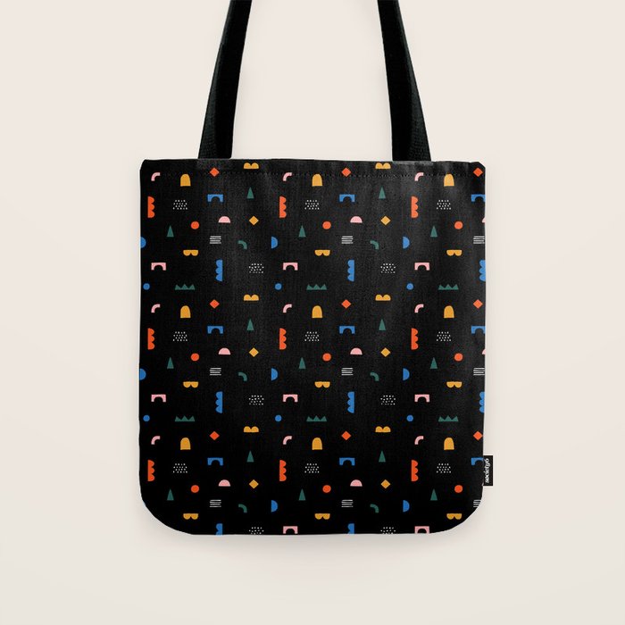 Colorful abstract geometric shape art pattern Tote Bag Gallery Image 1