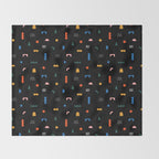Colorful abstract geometric shape art pattern Throw Blanket Gallery Image 2