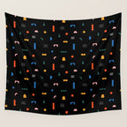 Colorful abstract geometric shape art pattern Wall Tapestry Gallery Image 4