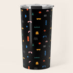 Colorful abstract geometric shape art pattern Travel Mug Gallery Image 1
