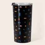 Colorful abstract geometric shape art pattern Travel Mug Gallery Image 3