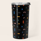Colorful abstract geometric shape art pattern Travel Mug Gallery Image 2