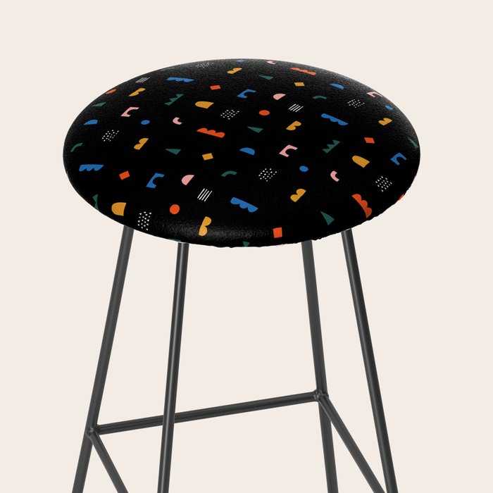 Colorful abstract geometric shape art pattern Stool Gallery Image 2