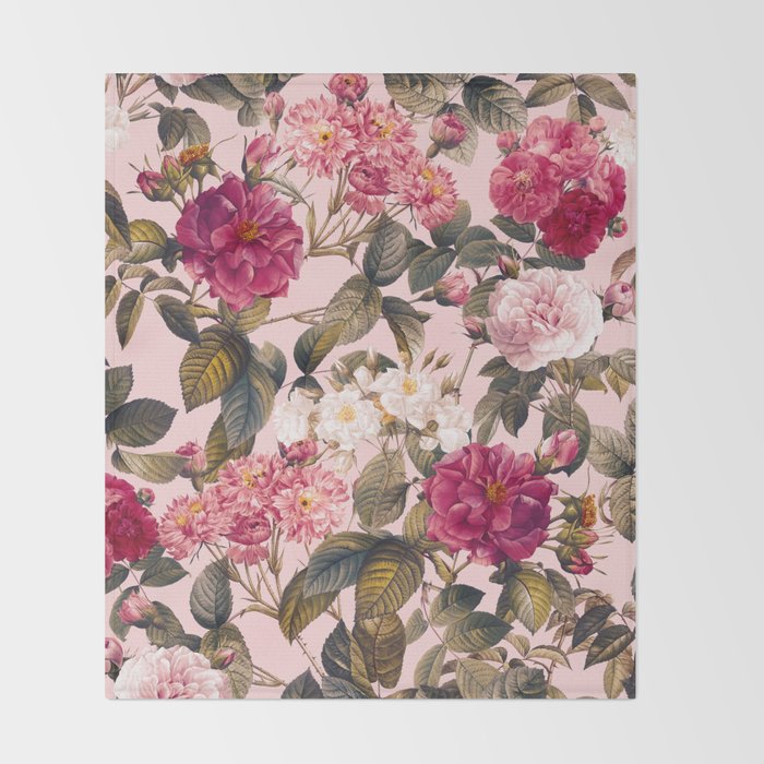 Rose Garden V Throw Blanket Gallery Image 2
