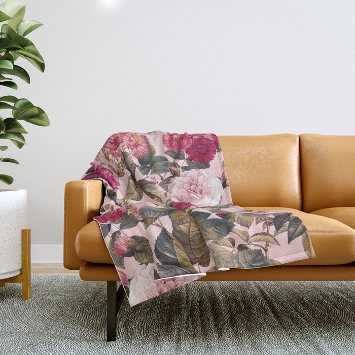 Rose Garden V Throw Blanket Gallery Image 1
