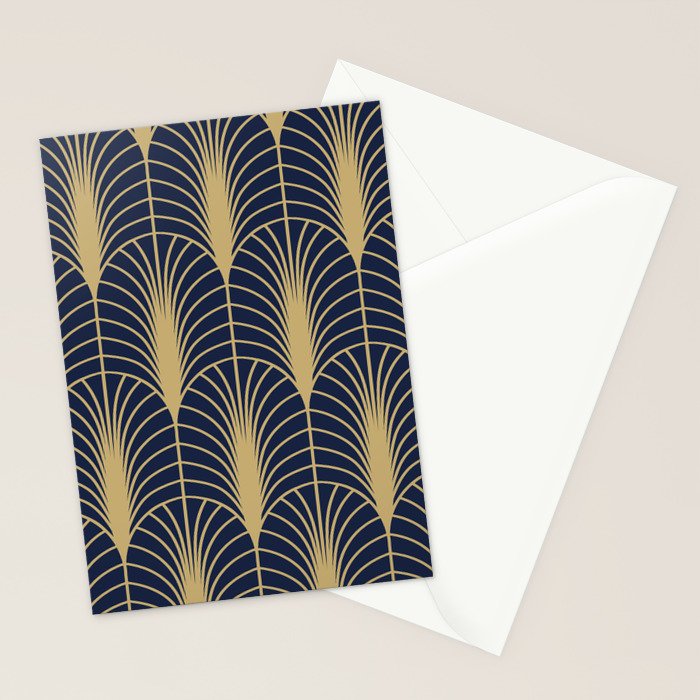 Arches in Navy and Gold Stationery Card Gallery Image 2