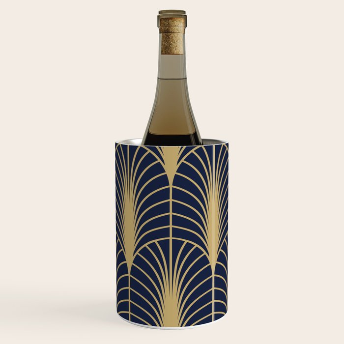 Arches in Navy and Gold Wine Chiller Gallery Image 1