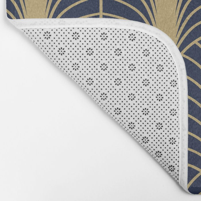 Arches in Navy and Gold Bath Mat Gallery Image 2