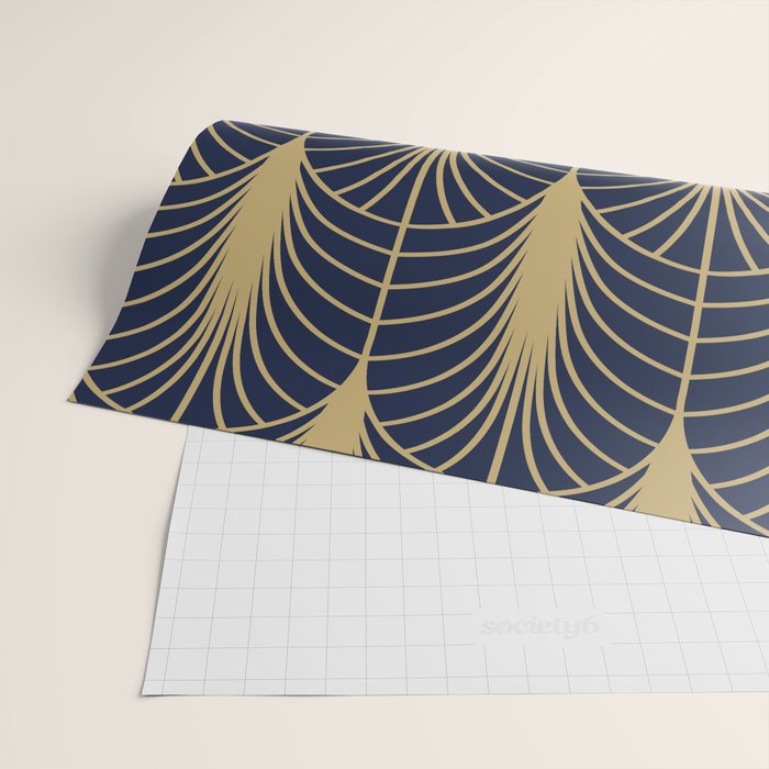 Arches in Navy and Gold Wrapping Paper Gallery Image 2