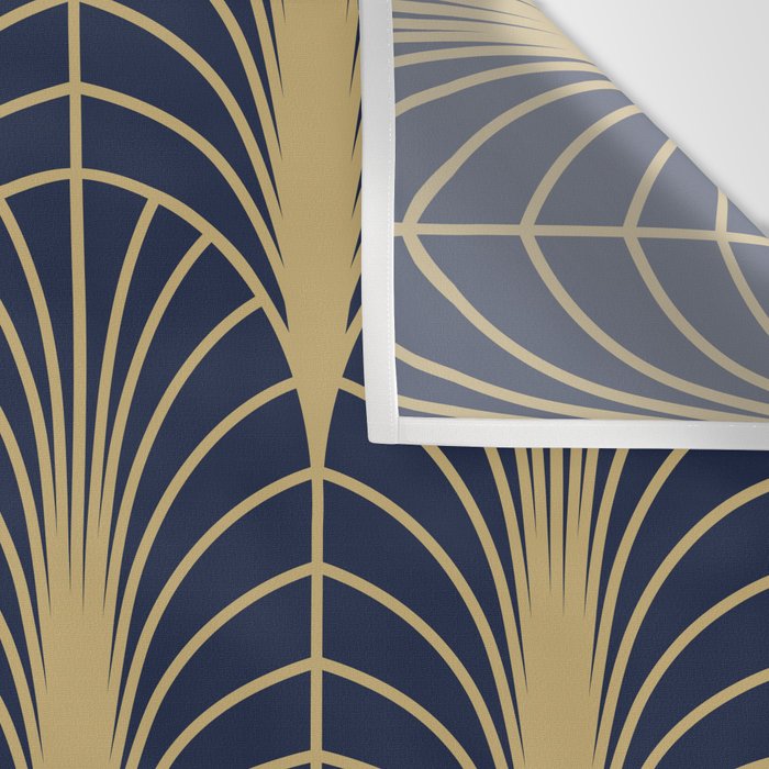 Arches in Navy and Gold Wall Tapestry Gallery Image 3
