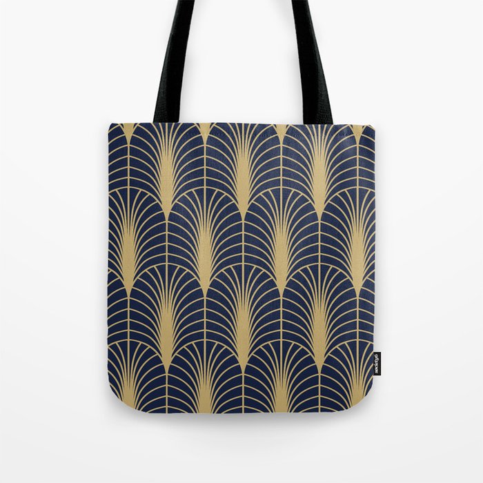 Arches in Navy and Gold Tote Bag Gallery Image 1
