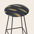 Arches in Navy and Gold Stool Gallery Image 2