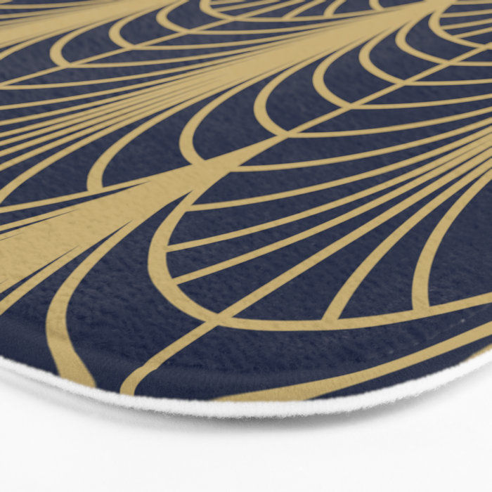 Arches in Navy and Gold Bath Mat Gallery Image 3