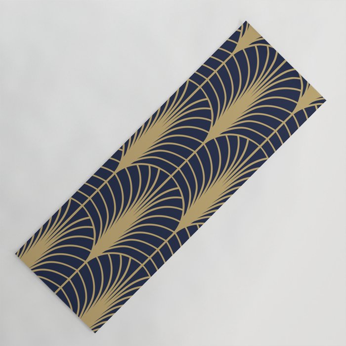 Arches in Navy and Gold Yoga Mat Gallery Image 1