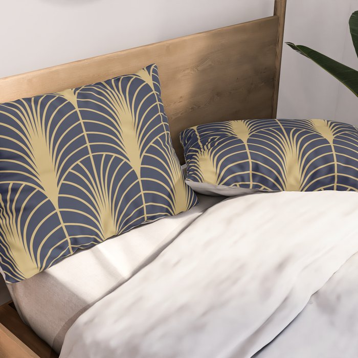 Arches in Navy and Gold Pillow Sham Gallery Image 2