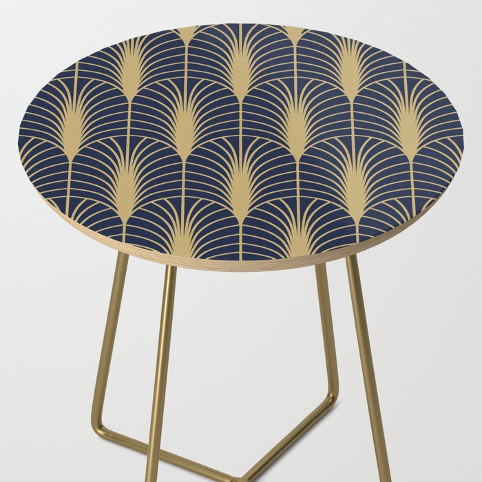 Arches in Navy and Gold Side Table Gallery Image 2
