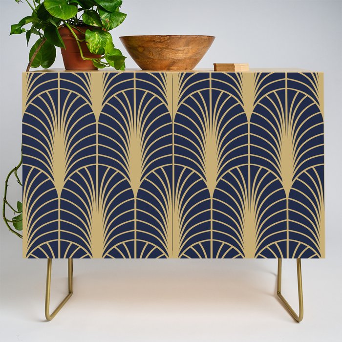 Arches in Navy and Gold Credenza Gallery Image 1